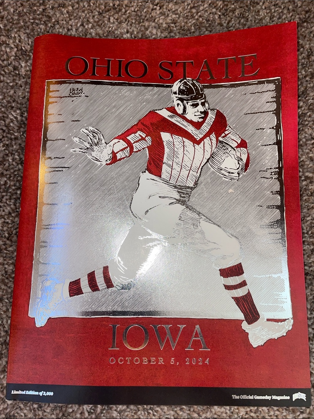 Ohio State vs Iowa Red Foil Game Day Book